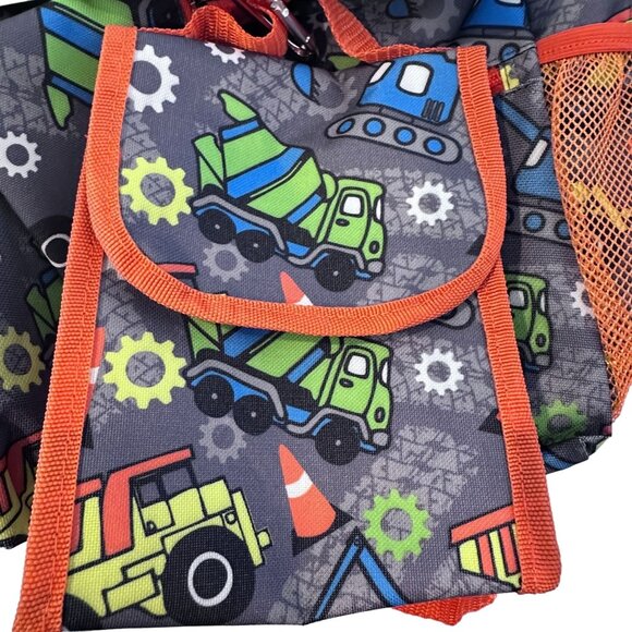 Backpack 6-Piece Construction Trucks Water Bottle Pen‎ Case Lunch Bag NEW *READ* - Picture 12 of 15